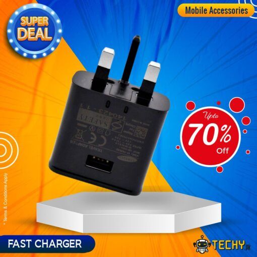 Fast Charging Travel Adaptor Black