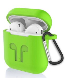 green airpods 2 case silicon keychain style