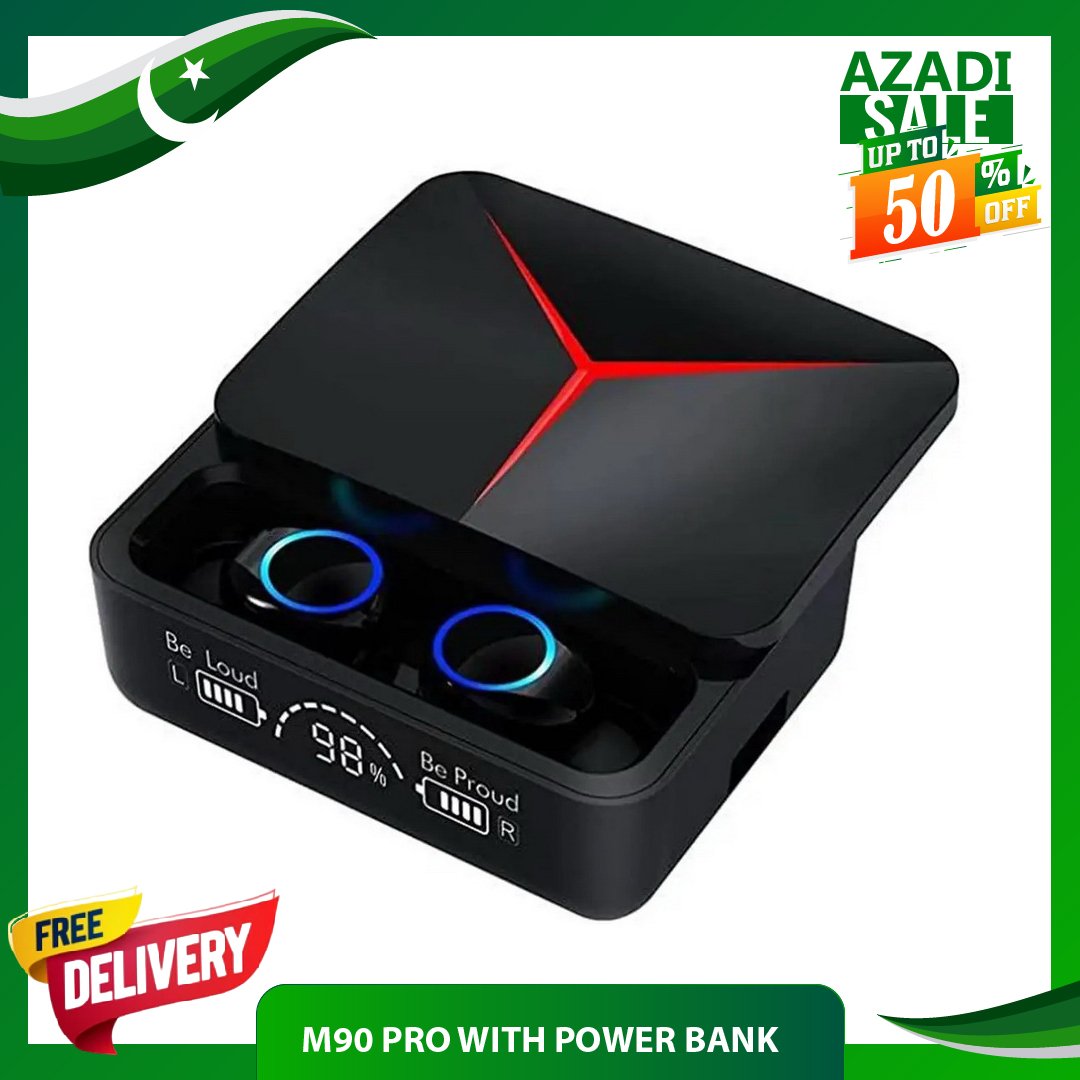 M90 Pro Wireless Earbuds with PowerBank
