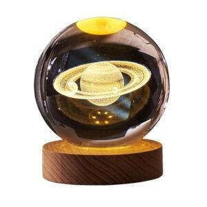 3D Saturn Galaxy Crystal Ball Lamp