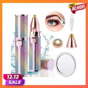 Flawless 2 in 1 ladies hair remover device for face eyes and other body parts