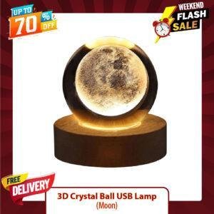 3d crystal ball moon lamp price pakistan